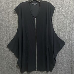 Bryn Walker Poncho Style‎ Tunic Top S Italian Fabric Zip Oversized Lagenlook USA